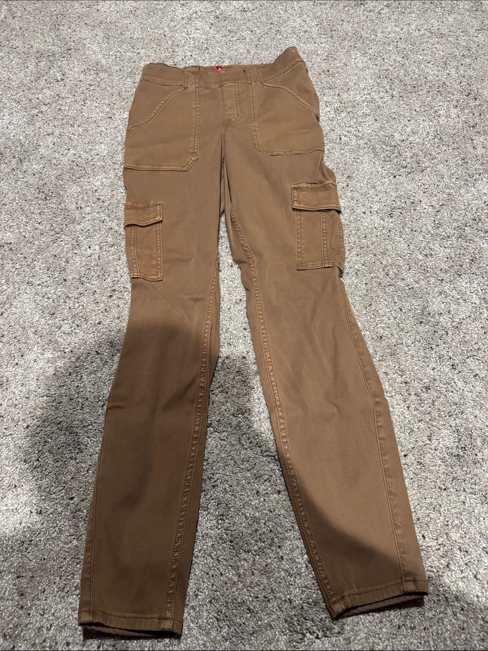 SPANX Men's Brown Cargo Pants with Multiple Utility Pockets